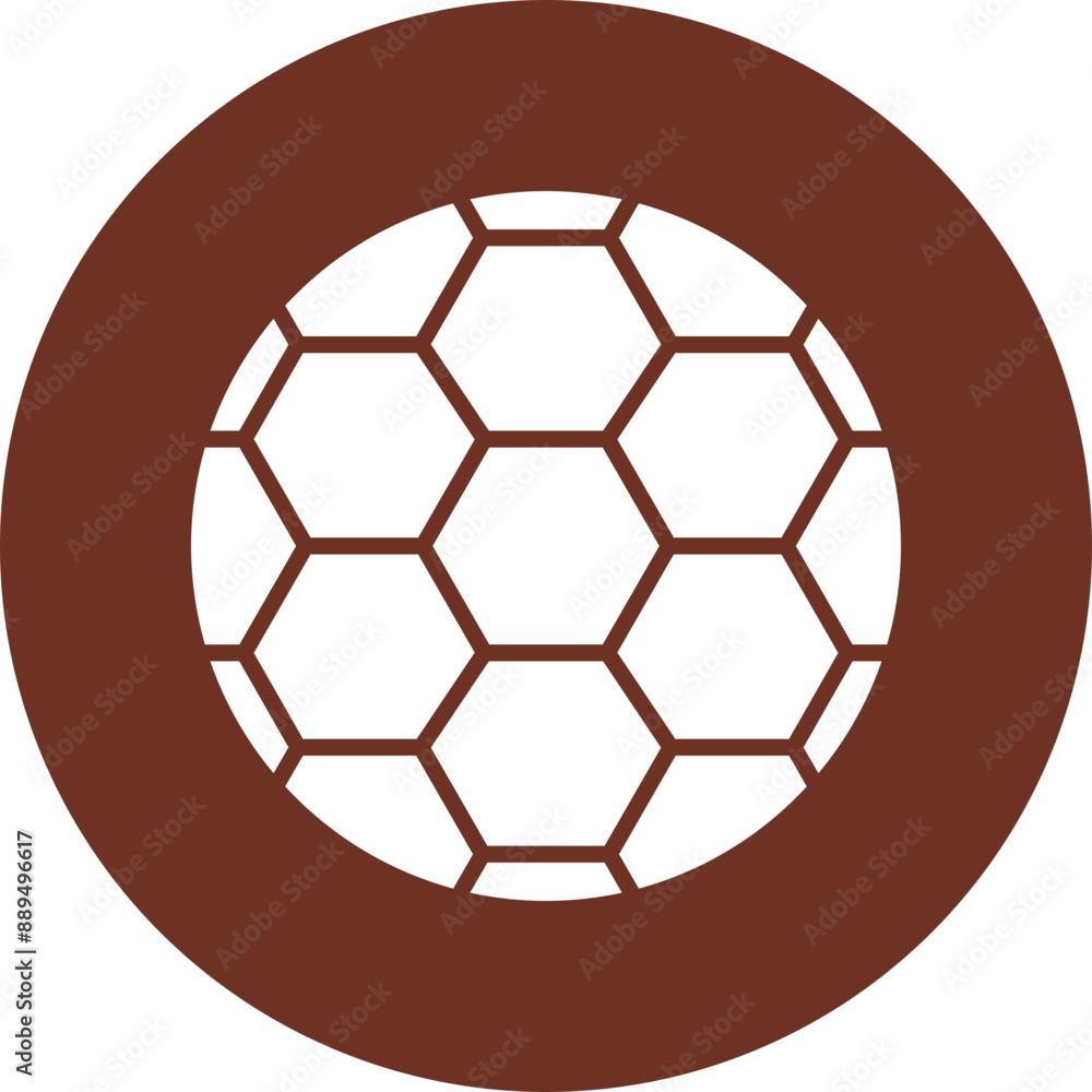 Fototapeta premium Football Glyph Brown Circle Icon
