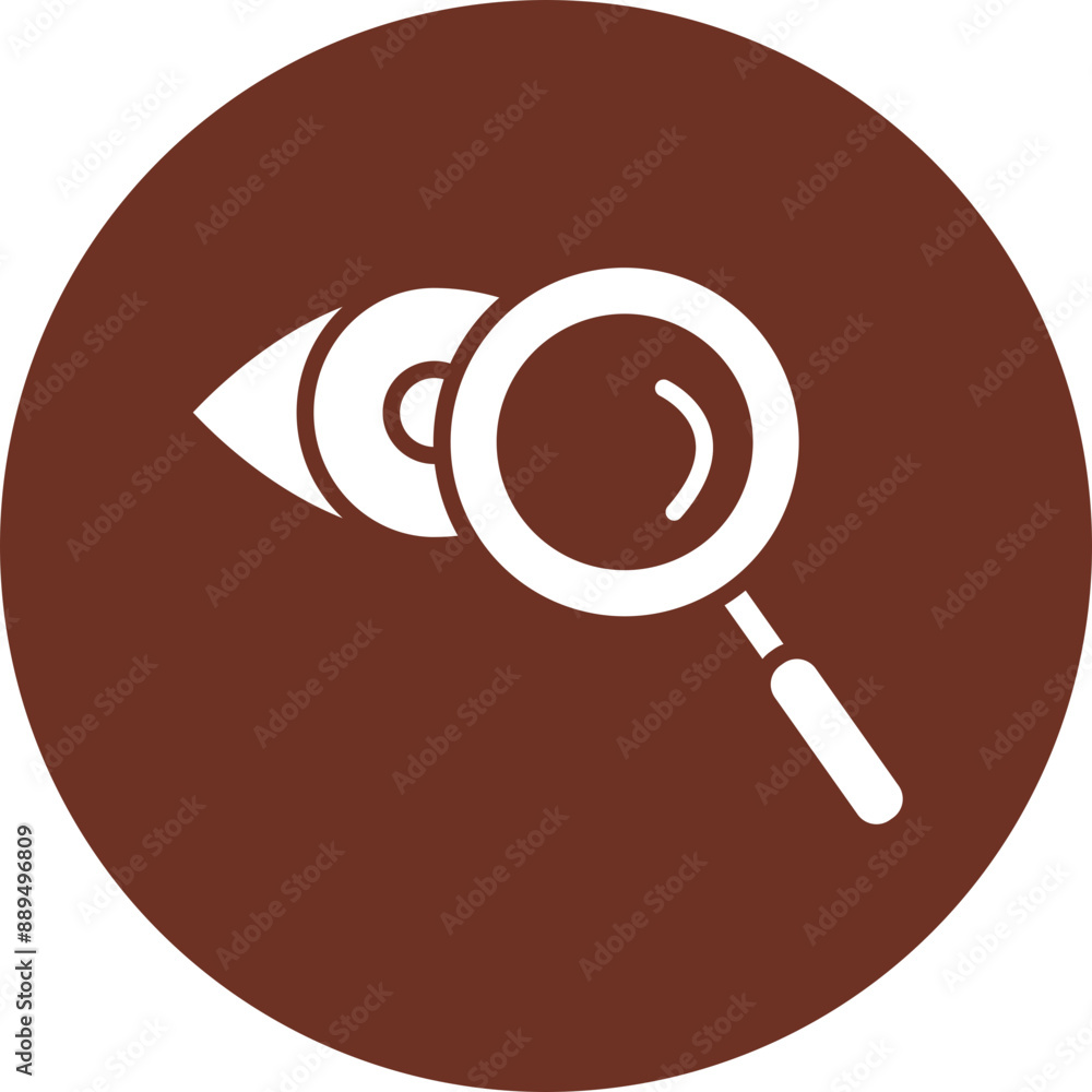 Detection Glyph Brown Circle Icon Detection Glyph Brown Circle Icon