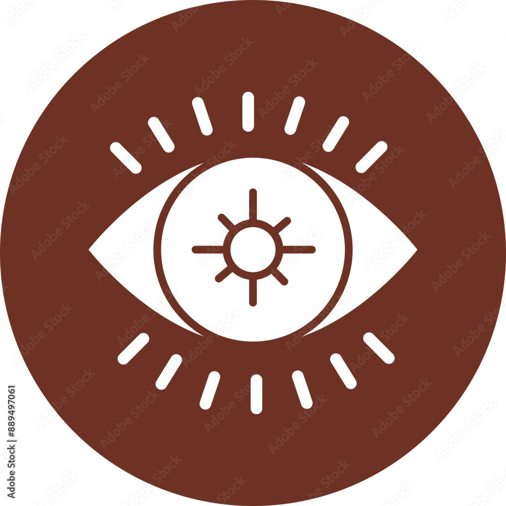 Optometry patient Glyph Brown Circle Icon Optometry patient Glyph Brown Circle Icon