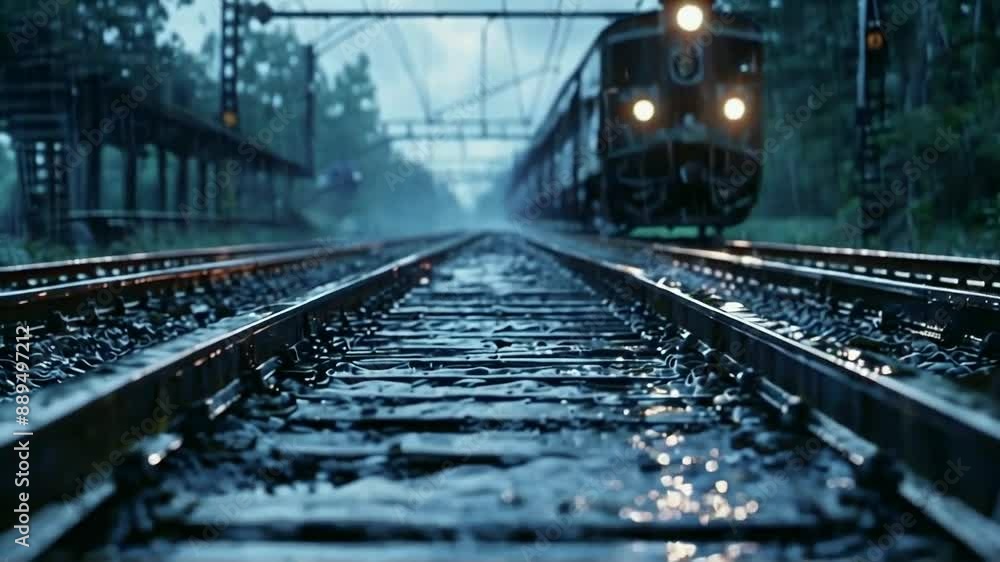 railroad video in rainy weather railroad video in rainy weather