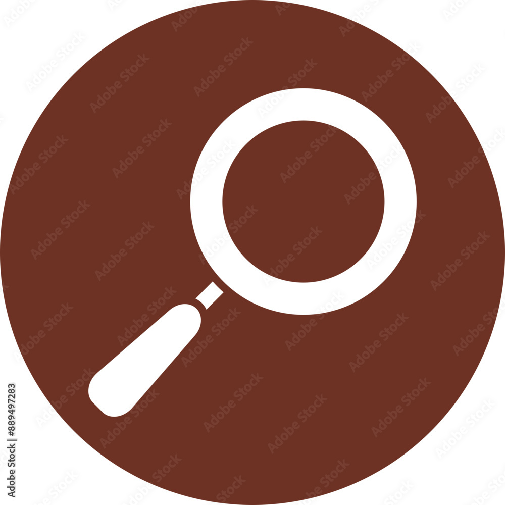 Magnifying Glass Glyph Brown Circle Icon Magnifying Glass Glyph Brown Circle Icon