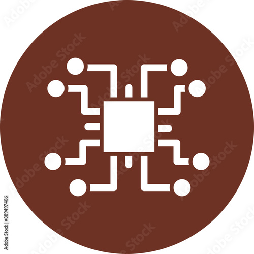 Embedded Glyph Brown Circle Icon