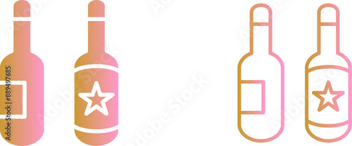 Beer Bottles Vector Icon