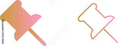 Push Pin Vector Icon