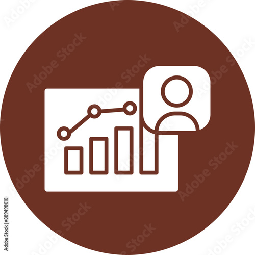 Demographic Glyph Brown Circle Icon