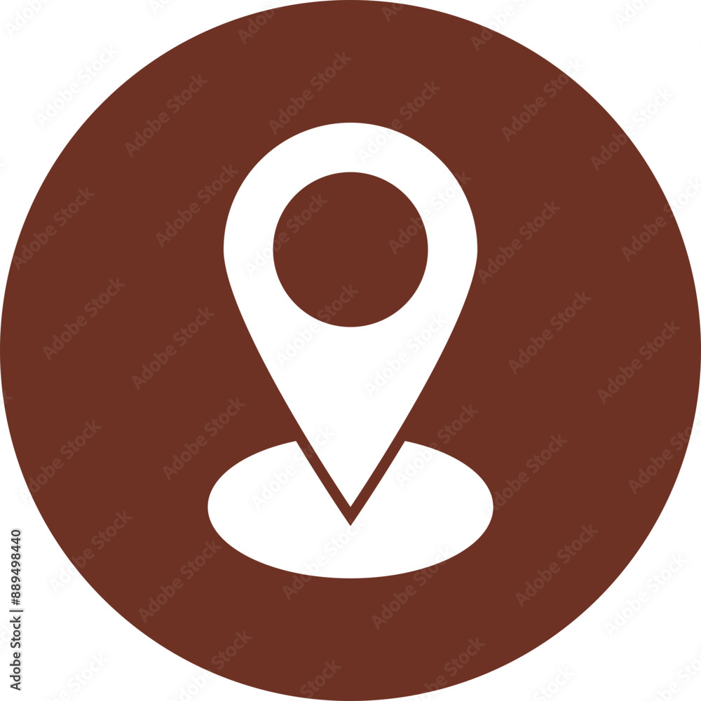 Location Glyph Brown Circle Icon Location Glyph Brown Circle Icon