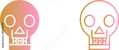 Skull X ray Vector Icon