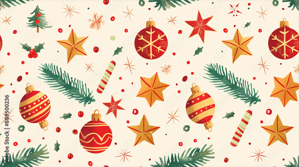seamless pattern of christmas decoration wrap paper white background seamless pattern of christmas decoration wrap paper white background