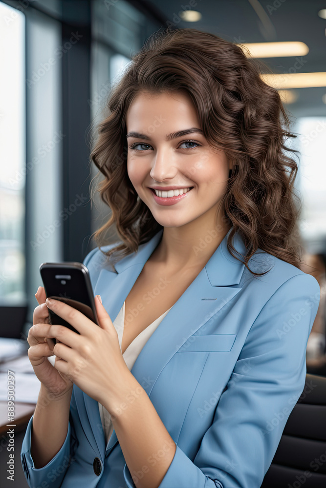ai generative, beautiful woman is enjoying the excitement of using a cellphone. ai generative, beautiful woman is enjoying the excitement of using a cellphone.