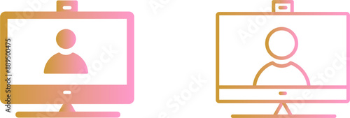 Video Communication Vector Icon