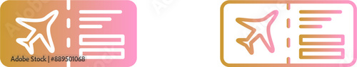 Plane Tickets Vector Icon