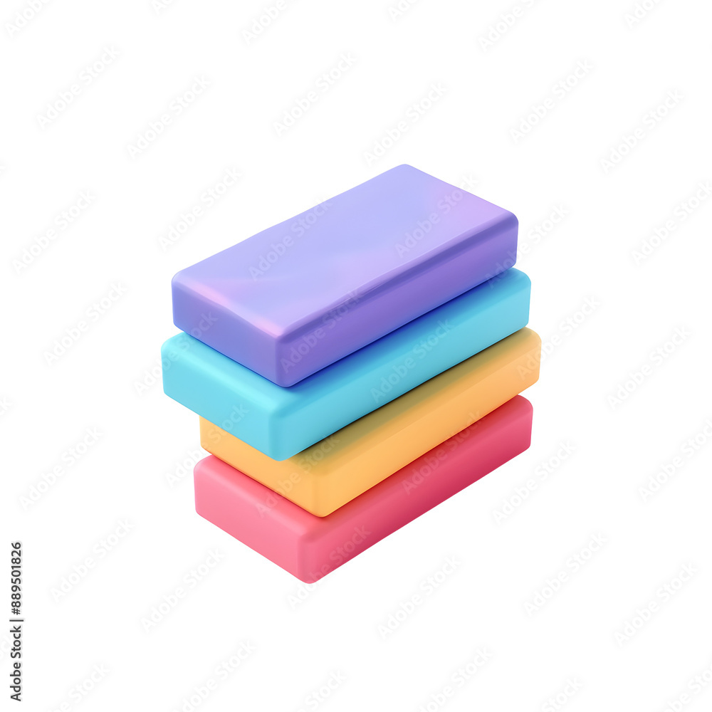 Colorful 3D Stacked Blocks. Colorful 3D Stacked Blocks.
