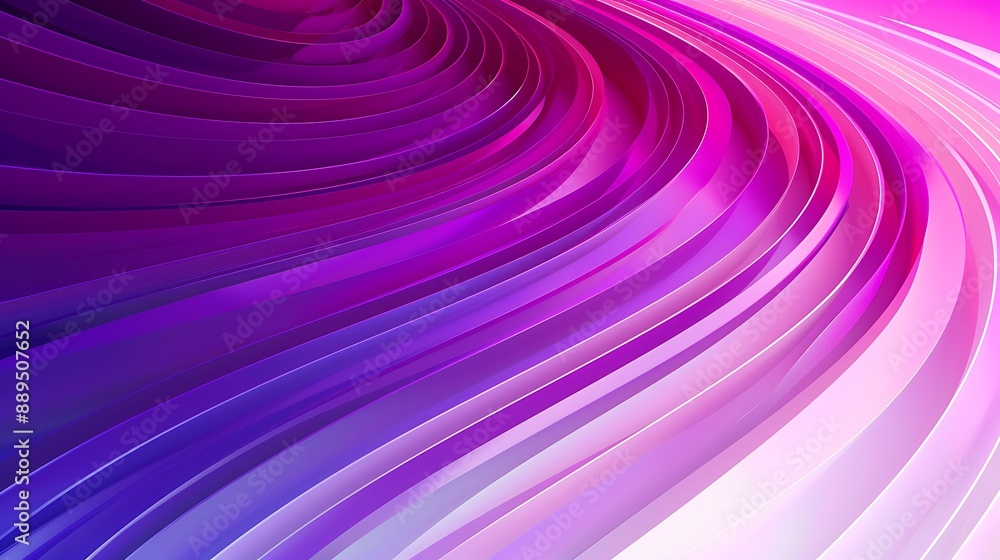 Fototapeta premium Vibrant Abstract Gradient With Curved Purple and White Lines