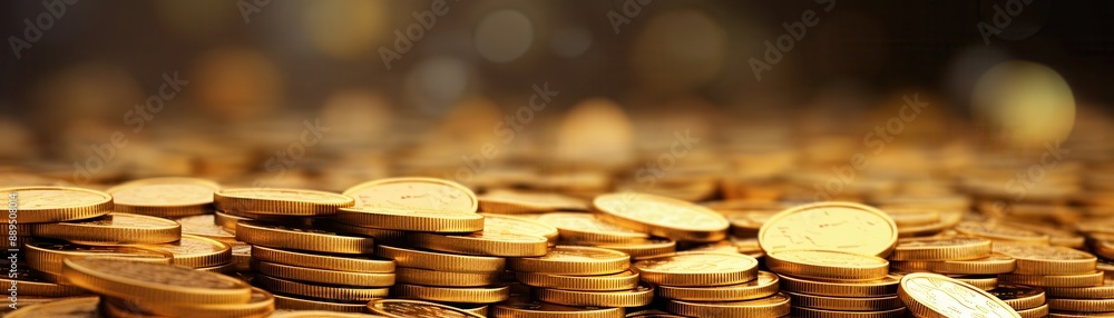 Pile of gold coins, financial growth, soft lighting, detailed texture, wealth concept, close-up shot, high detail Pile of gold coins, financial growth, soft lighting, detailed texture, wealth concept, close-up shot, high detail