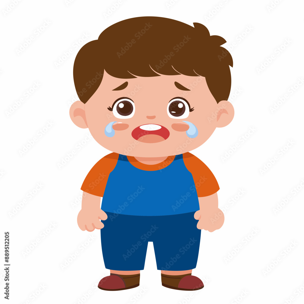 happy cute little kid boy stand while crying happy cute little kid boy stand while crying