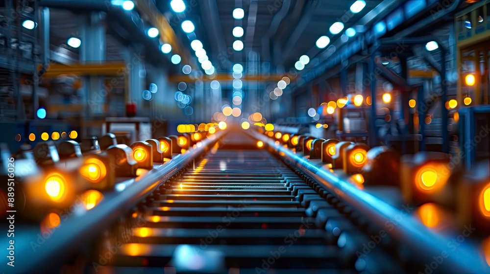 A smart factory utilizing the Internet of Things (IoT) to monitor and optimize energy use, contributing to sustainable production. A smart factory utilizing the Internet of Things (IoT) to monitor and optimize energy use, contributing to sustainable production.