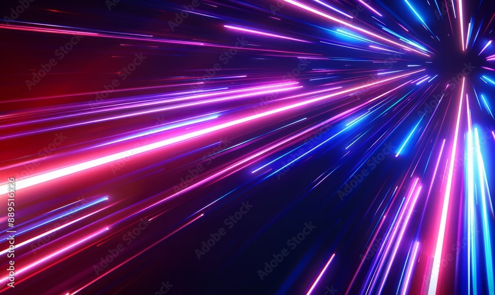 Vivid light rays zooming from center Vivid light rays zooming from center