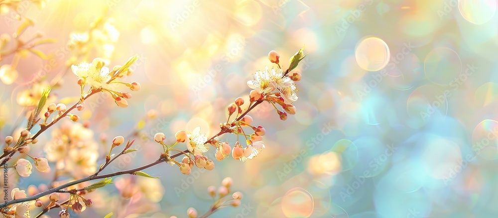 Spring branches with soft focus ideal for Easter and spring greeting cards featuring an abstract blurred background, perfect for a copy space image. Spring branches with soft focus ideal for Easter and spring greeting cards featuring an abstract blurred background, perfect for a copy space image.