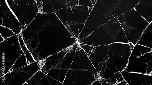 Black glass broken, wallpaper, the brokenness and damage photo