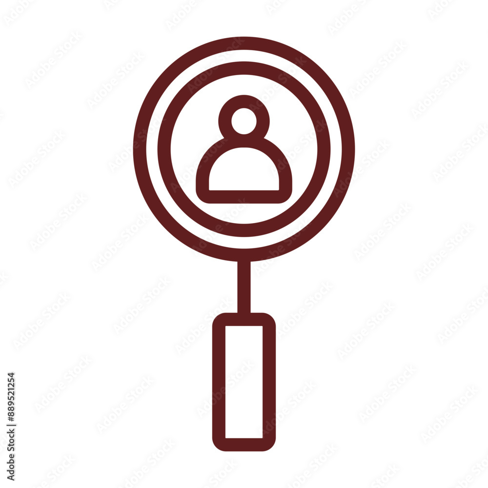Recruitment Vector Line Maroon Icon Design Recruitment Vector Line Maroon Icon Design