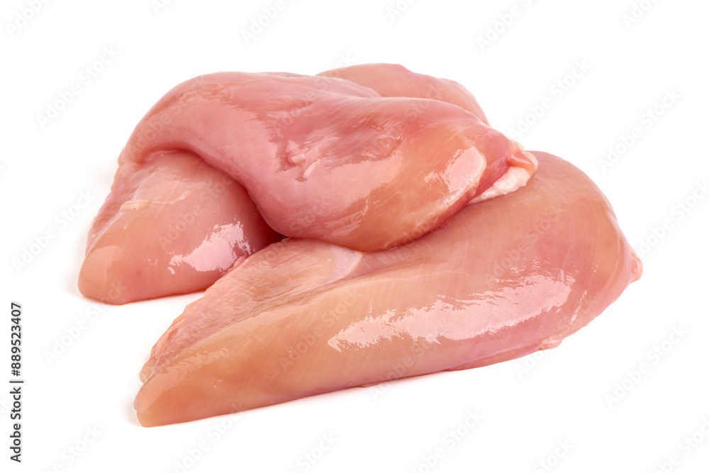 Raw chicken breast, isolated on white background. Raw chicken breast, isolated on white background.