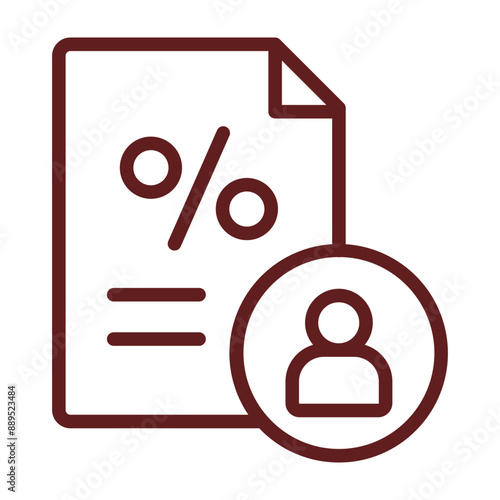 Customer Vector Line Maroon Icon Design