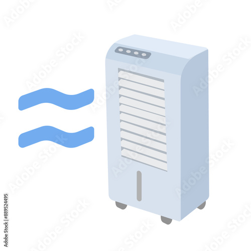 冷風扇のイラスト