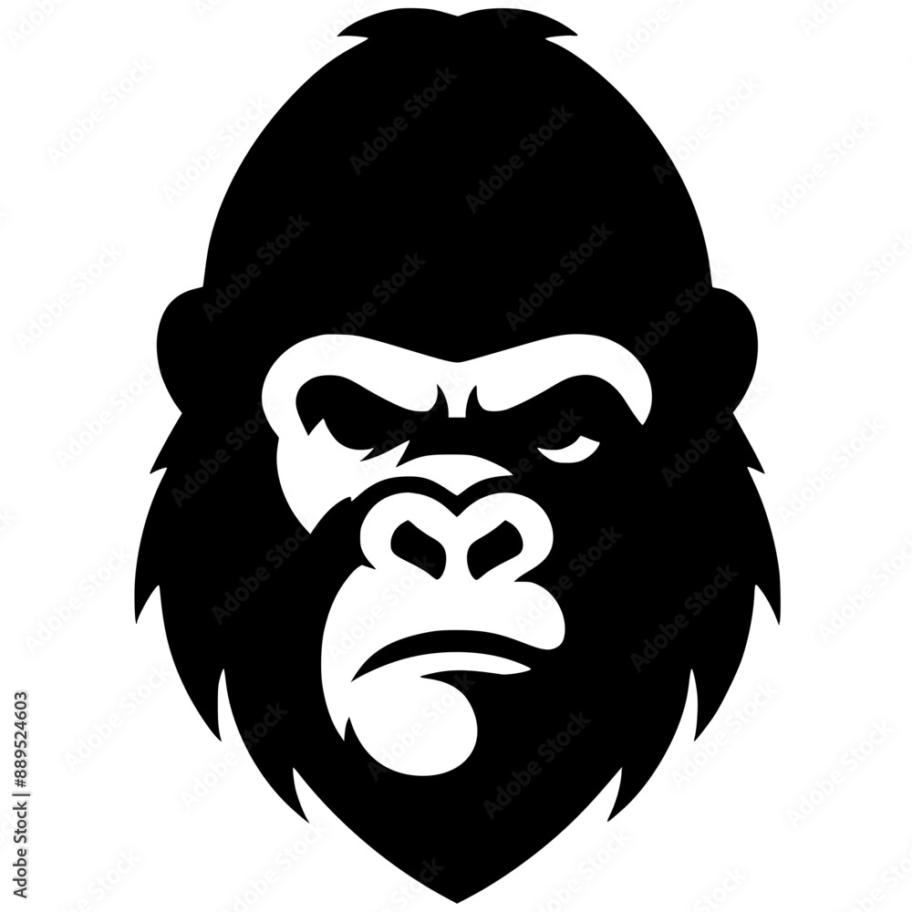 Gorilla head logo silhouette Gorilla head logo silhouette