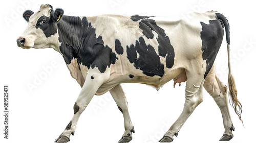a beef cattle full body shot, side view, standing on grass, realistic detail,transparent , cut out