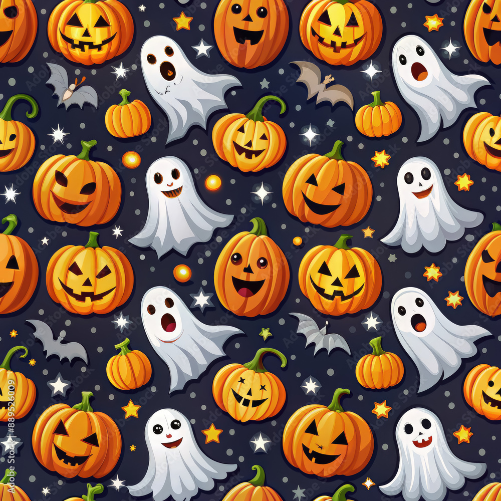 seamless pattern with pumpkins, autumn, fall, color background, october, harvest, design, wallpaper, ornament, ghost, illustration, cartoon, style, drawing, decor, backdrop, halloween, festive, art seamless pattern with pumpkins, autumn, fall, color background, october, harvest, design, wallpaper, ornament, ghost, illustration, cartoon, style, drawing, decor, backdrop, halloween, festive, art