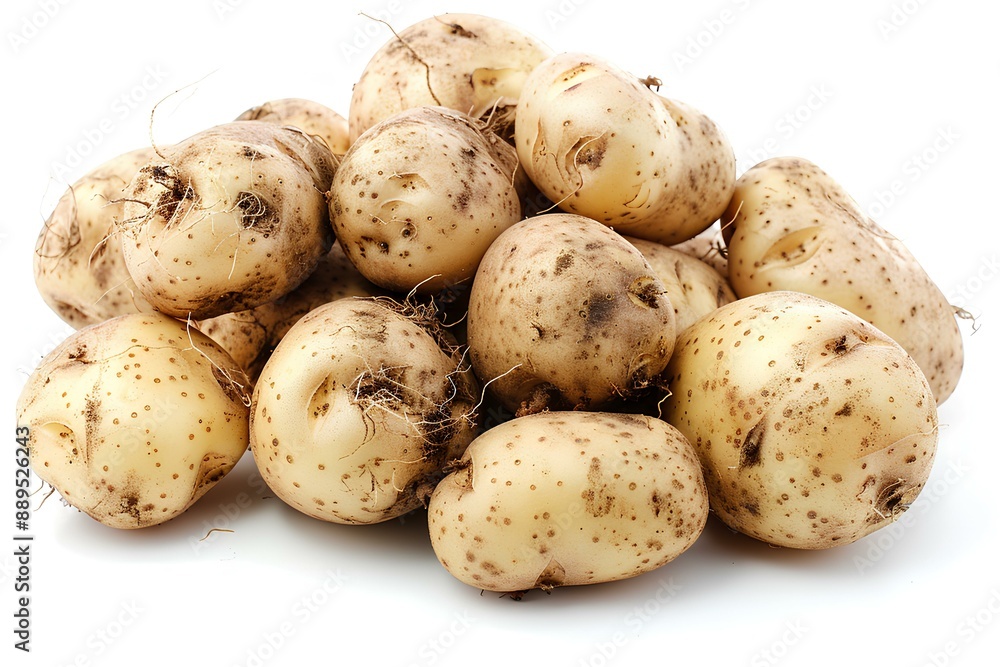 A pile of potatoes sitting on top of each other A pile of potatoes sitting on top of each other