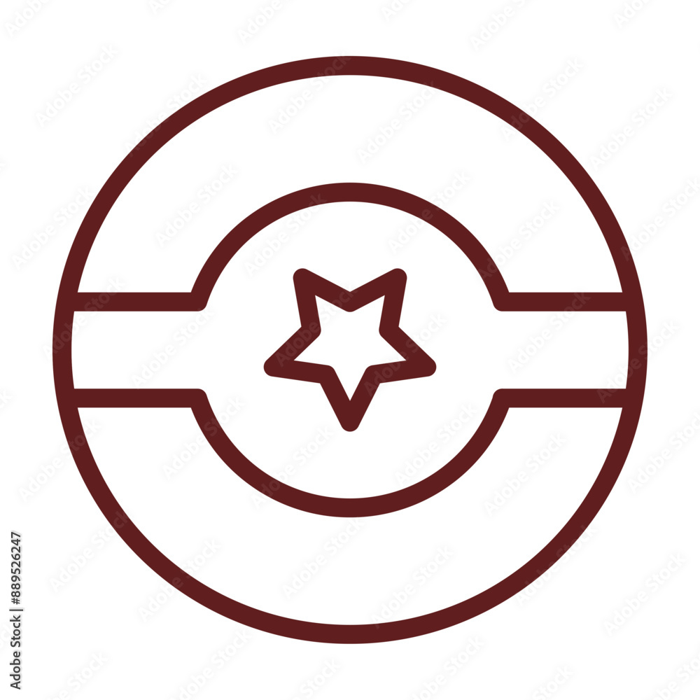 Army Vector Line Maroon Icon Design Army Vector Line Maroon Icon Design