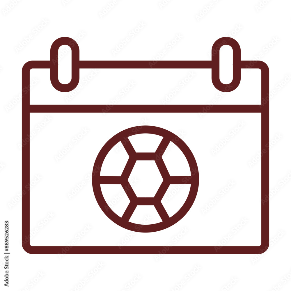 Sports Day Vector Line Maroon Icon Design Sports Day Vector Line Maroon Icon Design