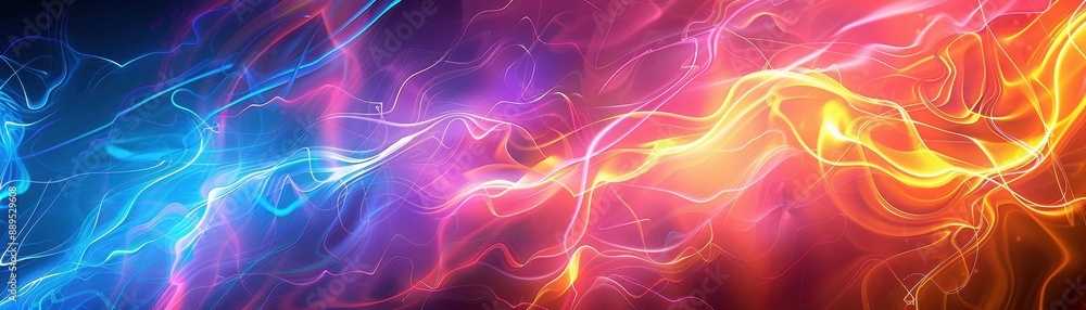 A colorful, swirling background with a red and blue line in the middle A colorful, swirling background with a red and blue line in the middle