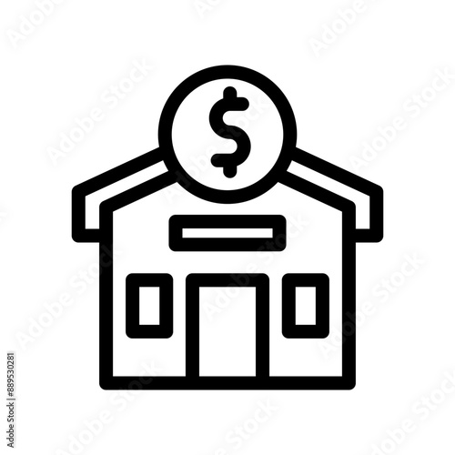2 cost of living line icon illustration vector graphic
