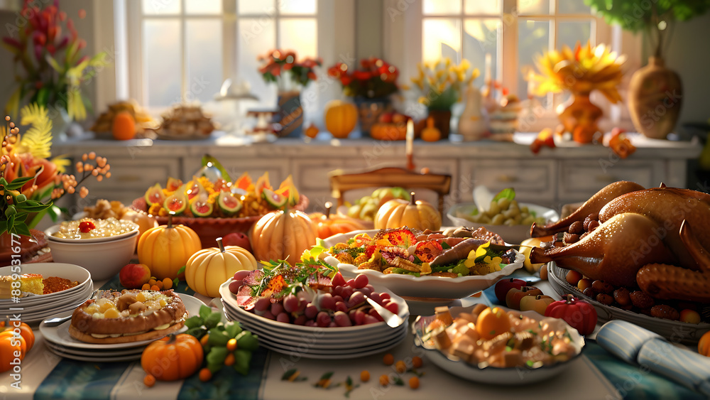 realistic high-resolution photo of feast, with detailed background realistic high-resolution photo of feast, with detailed background