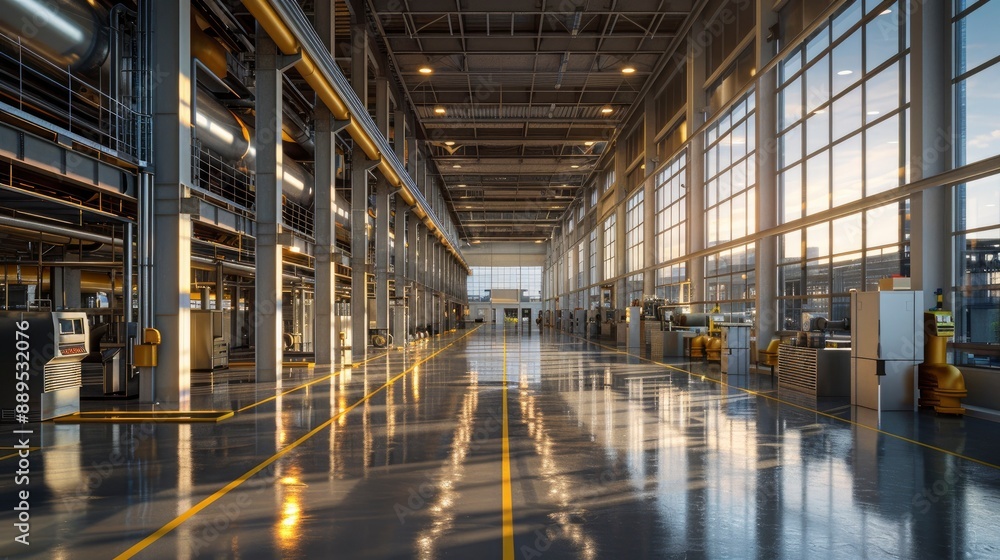 A high-tech industrial facility with a focus on minimizing waste and maximizing resource efficiency. A high-tech industrial facility with a focus on minimizing waste and maximizing resource efficiency.