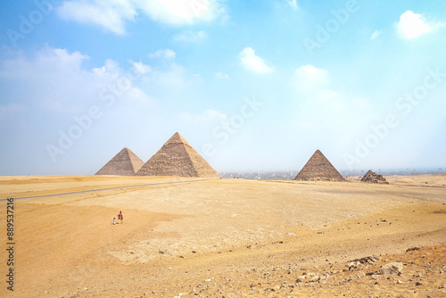 Die drei Pyramiden von Gizeh , Ägypten , Kairo