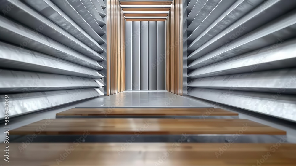 Obraz premium Acoustic technology, layered soundproofing, isolation study, innovative design
