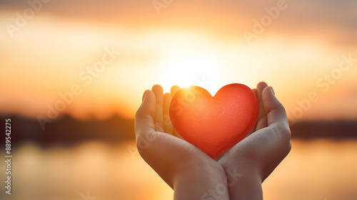 Soft Focus Hand Holding Beautiful Heart