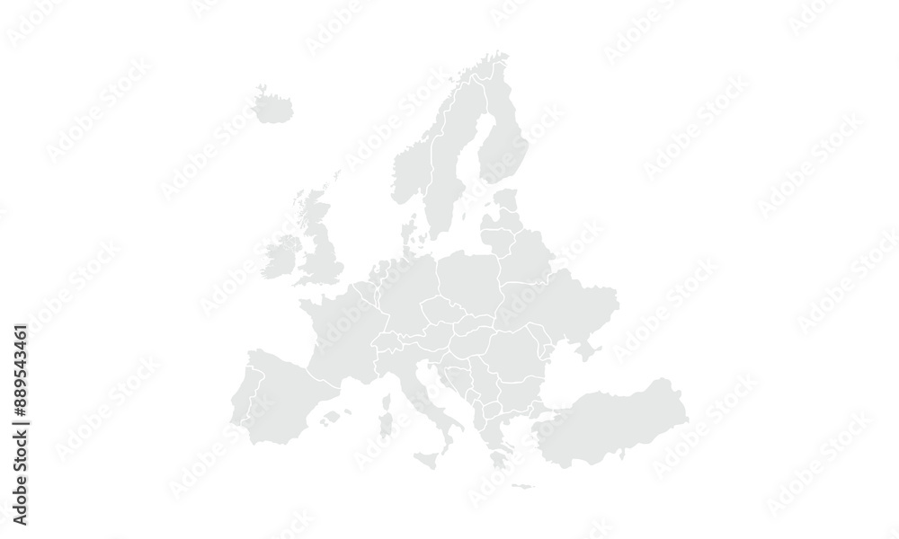 Europe map Grayscale,isolated on white background for website layouts,background,education, precise,customizable,Travel worldwide,map silhouette backdrop,earth geography, political,reports. Europe map Grayscale,isolated on white background for website layouts,background,education, precise,customizable,Travel worldwide,map silhouette backdrop,earth geography, political,reports.