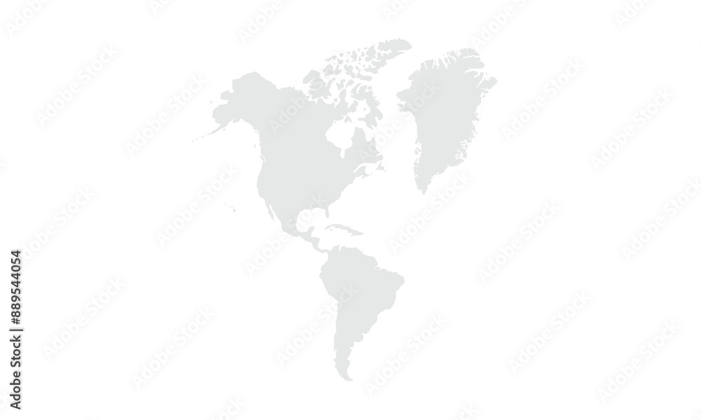 Fototapeta premium America map Grayscale,isolated on white background for website layouts,background,education, precise,customizable,Travel worldwide,map silhouette backdrop,earth geography, political,reports.