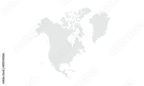North America map Grayscale,isolated on white background for website layouts,background,education, precise,customizable,Travel worldwide,map silhouette backdrop,earth geography, political,reports.