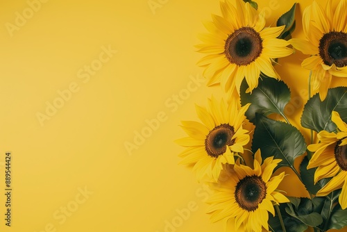 background with sunflowers