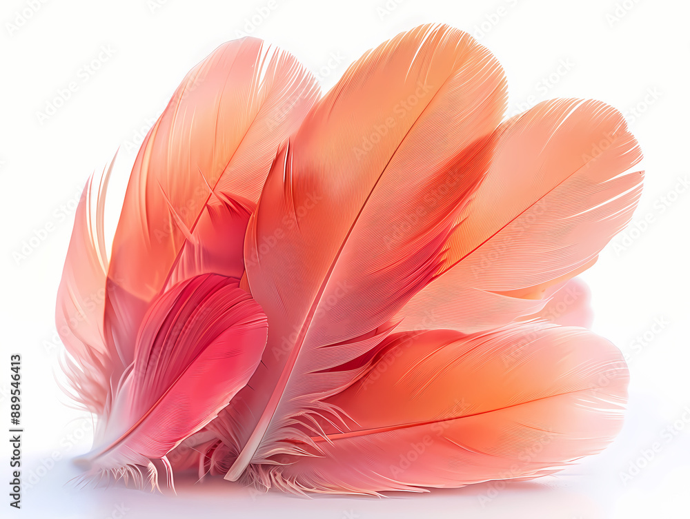 Naklejka premium pink feather