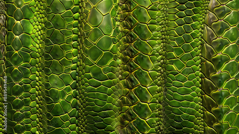 Close-up view of vibrant green scales of a snake, showcasing the intricate patterns and textures of its skin. Close-up view of vibrant green scales of a snake, showcasing the intricate patterns and textures of its skin.