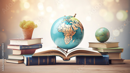 World Teachers Day Globe Book Open © vista