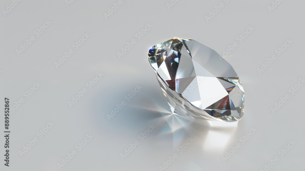 A close-up view of a sparkling diamond, brilliantly reflecting light on a smooth surface. A close-up view of a sparkling diamond, brilliantly reflecting light on a smooth surface.