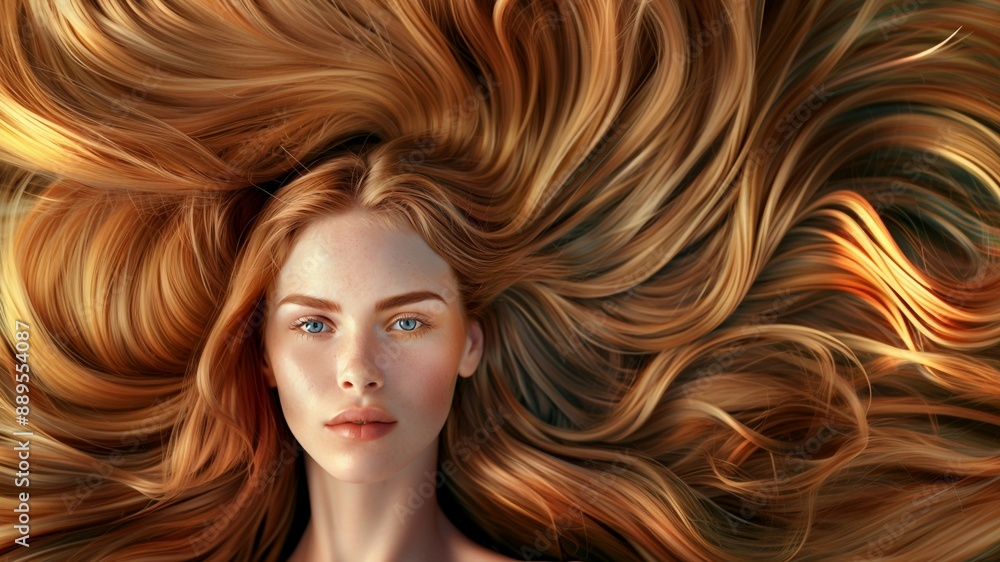 Young woman with shiny and quality hair. Young woman with shiny and quality hair.