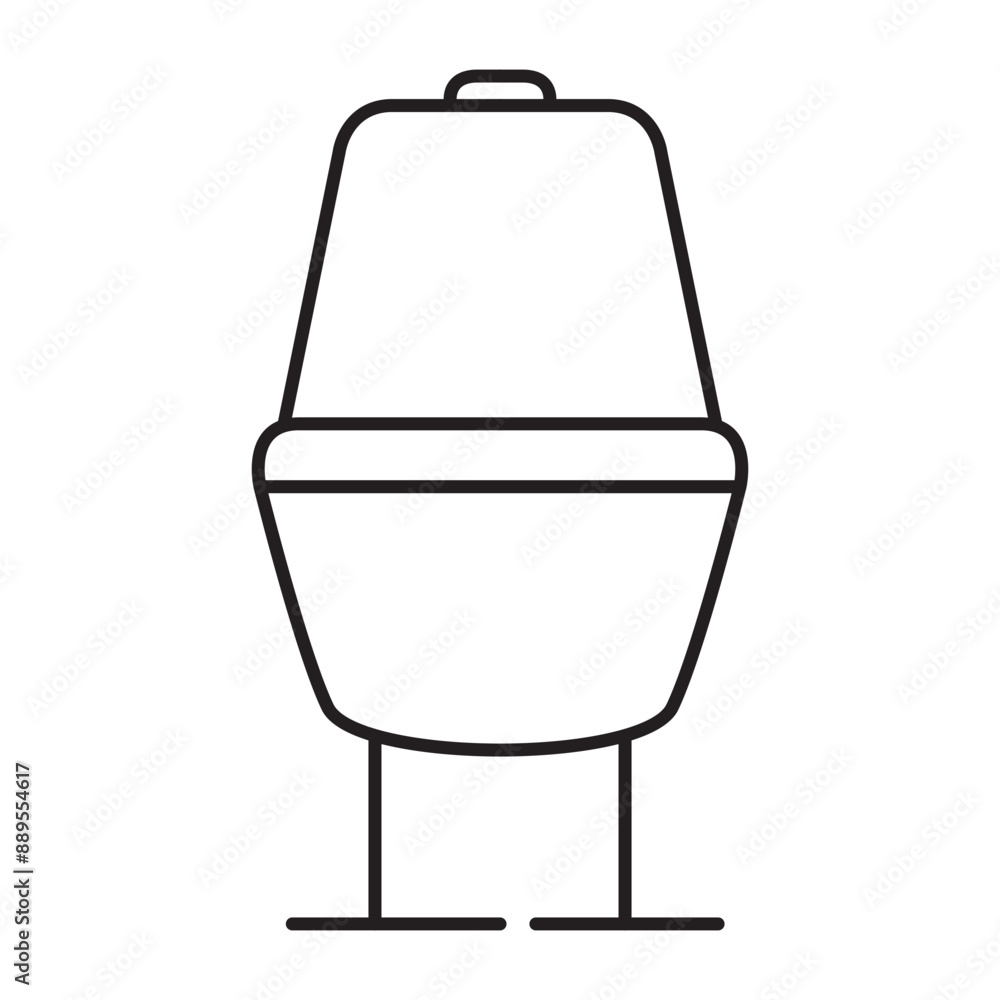 Toilet outline vector illustration..Ceramic toilet bowl from side view restroom.Bathroom interior.Isolated on white background. Toilet outline vector illustration..Ceramic toilet bowl from side view restroom.Bathroom interior.Isolated on white background.